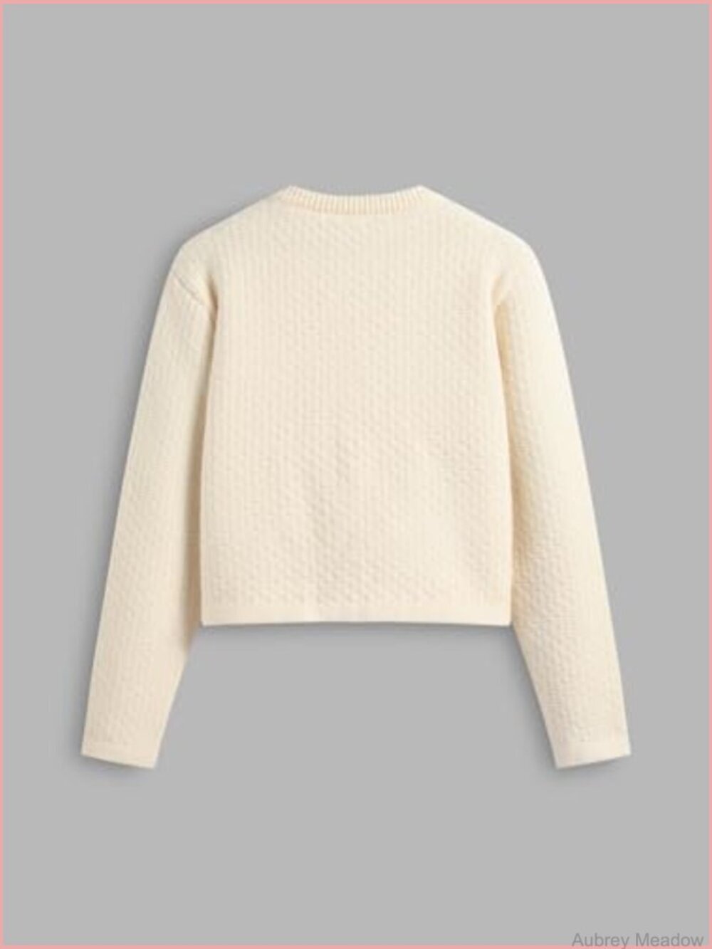 Oversized Knit Cardigan with Button Closure Long Sleeve - Picture 6 of 7